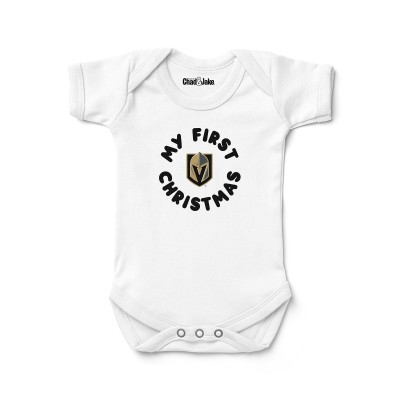Newborn & Малышам Vegas Golden Knights Chad & Jake White First Christmas Bodysuit
