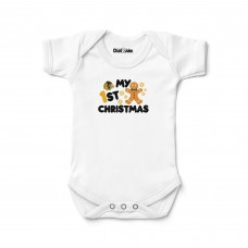 Newborn & Малышам Chicago Blackhawks Chad & Jake White Gingerbread Christmas Bodysuit