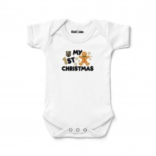 Newborn & Малышам Vegas Golden Knights Chad & Jake White Gingerbread Christmas Bodysuit