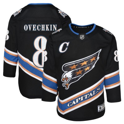 Подростковая Washington Capitals Alexander Ovechkin Black Alternate 50th Anniversary Premier Player Jersey