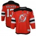 Подростковая New Jersey Devils Nico Hischier Red Captain Patch Home Replica Player Jersey
