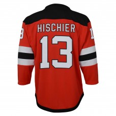 Подростковая New Jersey Devils Nico Hischier Red Captain Patch Home Replica Player Jersey Подростковая New Jersey Devils Nico Hischier Red Captain Patch Home Replica Player Jersey