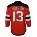 Подростковая New Jersey Devils Nico Hischier Red Captain Patch Home Replica Player Jersey