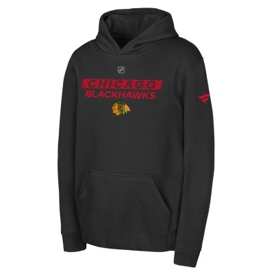 Толстовка Chicago Blackhawks Youth Authentic Pro Wordmark Fleece - Black