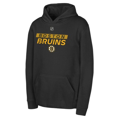 Толстовка Youth Boston Bruins Black Authentic Pro Wordmark Fleece