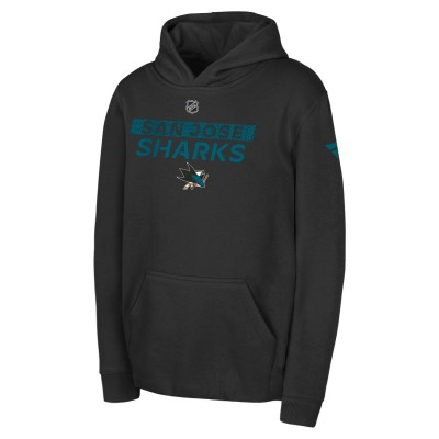 Толстовка Подростковая San Jose Sharks Black Authentic Pro Wordmark Fleece