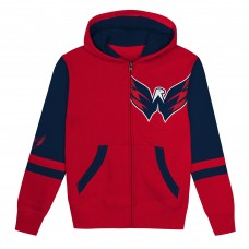 Preschool Washington Capitals Red Face Off Full-Zip Hoodie