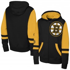 Youth Boston Bruins Black Face Off Full-Zip Hoodie