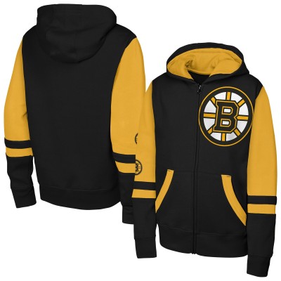 Толстовка на молнии Youth Boston Bruins Black Face Off