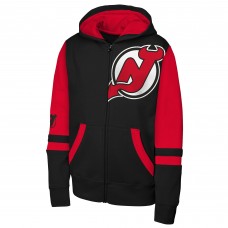 Толстовка на молнии Подростковая New Jersey Devils Black Face Off