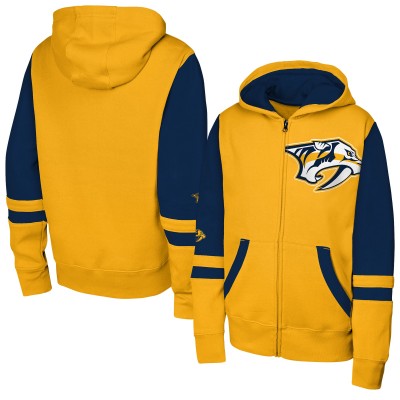 Подростковая Nashville Predators Gold Face Off Full-Zip Hoodie
