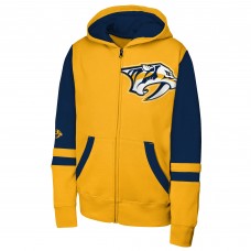 Подростковая Nashville Predators Gold Face Off Full-Zip Hoodie