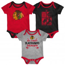 Newborn & Малышам Chicago Blackhawks Legend Three-Piece Bodysuit Set