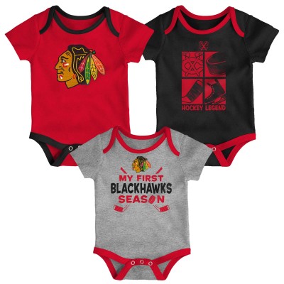 Newborn & Малышам Chicago Blackhawks Legend Three-Piece Bodysuit Set
