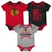 Newborn & Малышам Chicago Blackhawks Legend Three-Piece Bodysuit Set