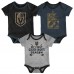Newborn & Малышам Vegas Golden Knights Legend Three-Piece Bodysuit Set Newborn & Малышам Vegas Golden Knights Legend Three-Piece Bodysuit Set