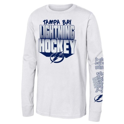 Футболка Подростковая Tampa Bay Lightning White Standout Long Sleeve