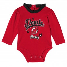 Girls Infant New Jersey Devils Red Rink Queen Long Sleeve 3-Piece Set