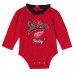 Girls Infant Detroit Red Wings 3-Piece Rink Queen Long Sleeve Bodysuit, Pants & Headband Set
