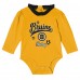 Girls Infant Boston Bruins Black Rink Queen Long Sleeve 3-Piece Set