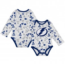 Малышам Tampa Bay Lightning White Quick Learner Long Sleeve Bodysuit Малышам Tampa Bay Lightning White Quick Learner Long Sleeve Bodysuit