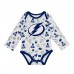 Малышам Tampa Bay Lightning White Quick Learner Long Sleeve Bodysuit