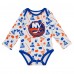 Малышам New York Islanders White Quick Learner Long Sleeve Bodysuit