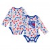 Малышам New York Rangers White Quick Learner Long Sleeve Bodysuit