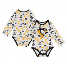 Малышам Pittsburgh Penguins White Quick Learner Long Sleeve Bodysuit Малышам Pittsburgh Penguins White Quick Learner Long Sleeve Bodysuit