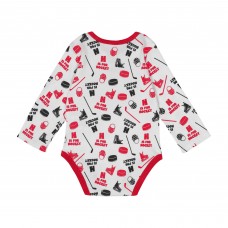 Малышам Detroit Red Wings White Quick Learner Long Sleeve Bodysuit