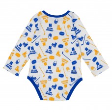 Малышам Buffalo Sabres White Quick Learner Long Sleeve Bodysuit