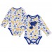 Малышам St. Louis Blues White Quick Learner Long Sleeve Bodysuit