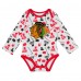 Малышам Chicago Blackhawks White Quick Learner Long Sleeve Bodysuit