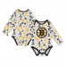 Малышам Boston Bruins White Quick Learner Long Sleeve Bodysuit