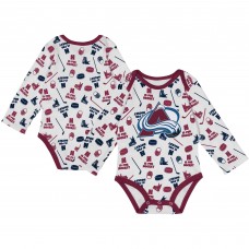 Малышам Colorado Avalanche White Quick Learner Long Sleeve Bodysuit