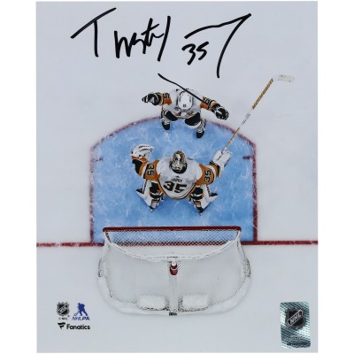 Tristan Jarry Pittsburgh Penguins Autographed Fanatics Authentic 8 x 10 Goalie Goal Celebration Photograph