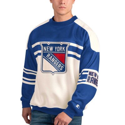 Кофта New York Rangers Starter White Defense Fleece Crewneck