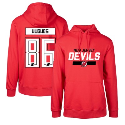 Толстовка Jack Hughes New Jersey Devils Levelwear Podium Name & Number - Red