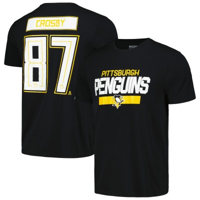 Футболка Pittsburgh Penguins Sidney Crosby Levelwear Black Richmond Player Name & Number