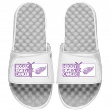 Detroit Red Wings ISlide Hockey Fights Cancer Slide Sandals - White
