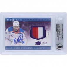 KAndre Miller New York Rangers Autographed 2020-21 Upper Deck Premier Rookie Paramount Patches Relic #P-KM #10/35 Beckett Fanatics Witnessed Authenticated 10 Rookie Card KAndre Miller New York Rangers Autographed 2020-21 Upper Deck Premier Rookie Paramount Patches Relic #P-KM #10/35 Beckett Fanatics Witnessed Authenticated 10 Rookie Card