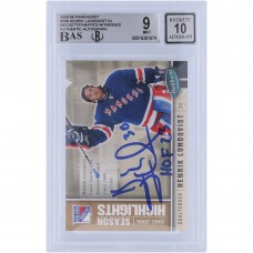Henrik Lundqvist New York Rangers Autographed 2005-06 Upper Deck Parkhurst #599 Beckett Fanatics Witnessed Authenticated 9/10 Rookie Card with HOF 23 Inscription