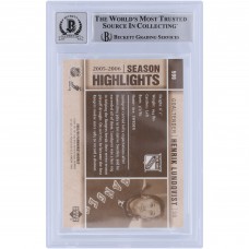 Henrik Lundqvist New York Rangers Autographed 2005-06 Upper Deck Parkhurst #599 Beckett Fanatics Witnessed Authenticated 9/10 Rookie Card with HOF 23 Inscription