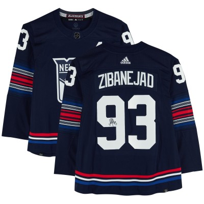 Mika Zibanejad New York Rangers Autographed Fanatics Authentic 2023-24 Navy Alternate adidas Authentic Jersey