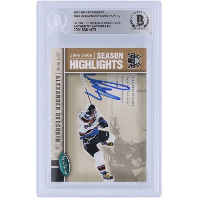 Alexander Ovechkin Washington Capitals Autographed 2005-06 Upper Deck Parkhurst Season Highlights #588 Beckett Fanatics Witnessed Authenticated Rookie Card