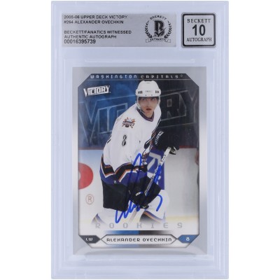 Alexander Ovechkin Washington Capitals Autographed 2005-06 Upper Deck Victory #264 Beckett Fanatics Witnessed Authenticated 10 Rookie Card