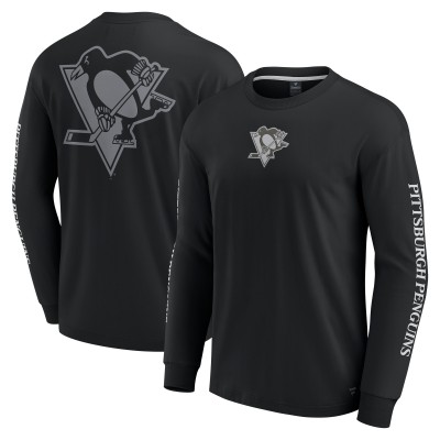 Футболка с длинным рукавом Pittsburgh Penguins Fanatics Black Elements Strive