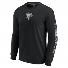 Футболка с длинным рукавом Pittsburgh Penguins Fanatics Black Elements Strive