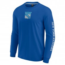 New York Rangers Fanatics Blue Elements Strive Long Sleeve T-Shirt New York Rangers Fanatics Blue Elements Strive Long Sleeve T-Shirt
