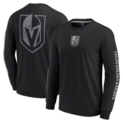 Футболка с длинным рукавом Vegas Golden Knights Fanatics Black Elements Strive